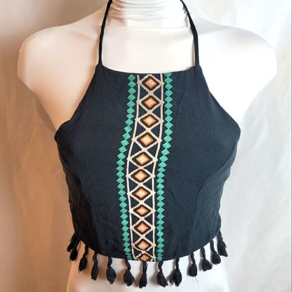 CLOVER + SCOUT Halter Cropped Top - Picture 1 of 6